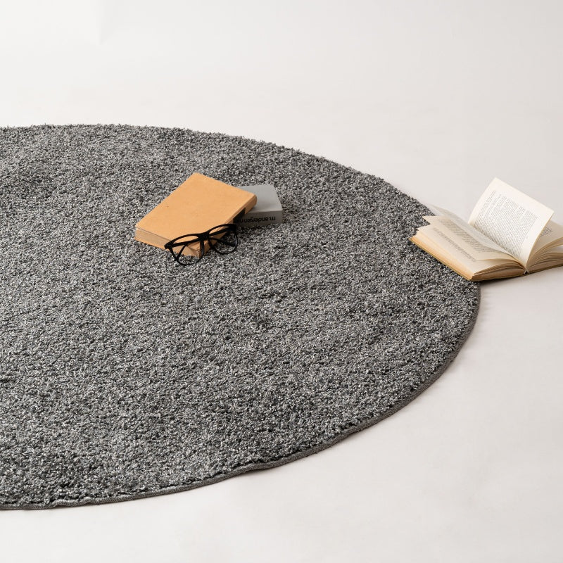 大人グレーのシャギーラグ 国産