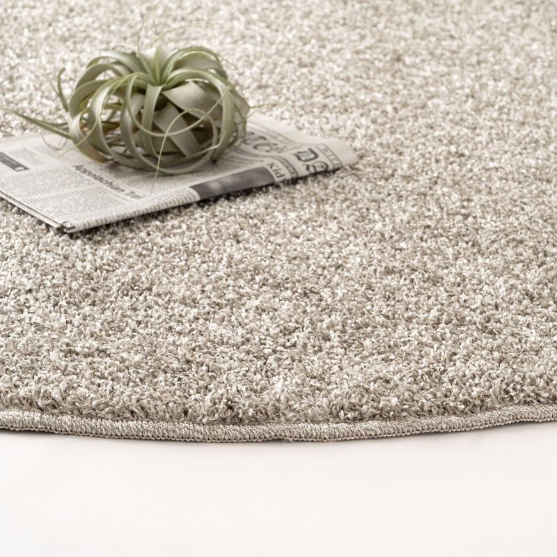 大人グレーのシャギーラグ 国産