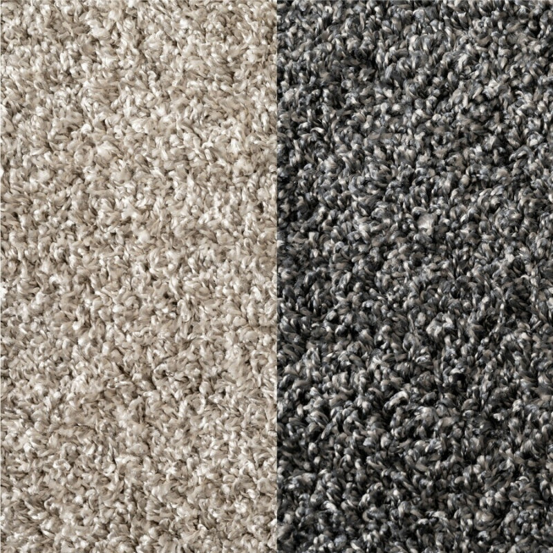 大人グレーのシャギーラグ 国産