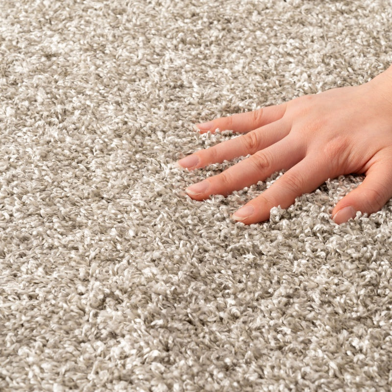 大人グレーのシャギーラグ 国産