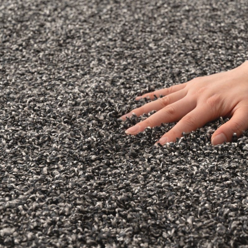 大人グレーのシャギーラグ 国産