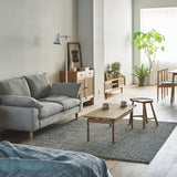 大人グレーのシャギーラグ 国産