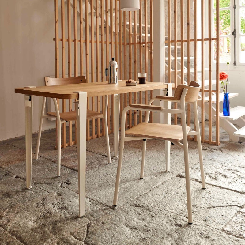 ダイニングテーブル 幅120cm 空間を自由に彩るフランス「TIPTOE」のカラーレッグ