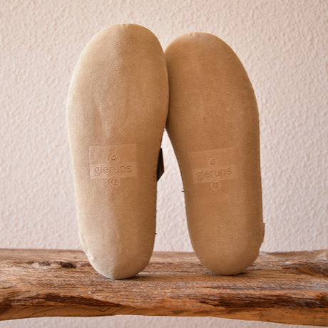 glerups SLIP-ON WITH LEATHER SOLE  - スリッポン ルームシューズ