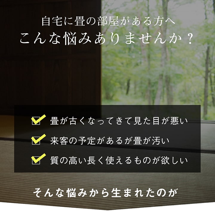 はっ水加工のい草上敷き 畳の日焼け・劣化・汚れを防ぐ 本間サイズ