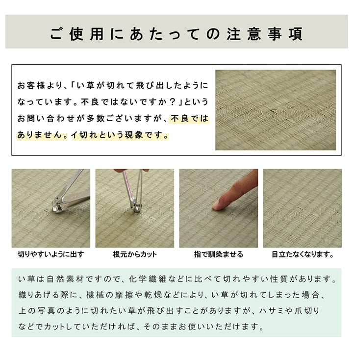 九州産い草の置き畳 フローリングに置くだけで懐かしい畳の香り 厚み約30mmの4層構造