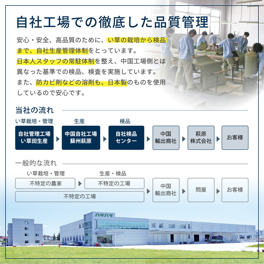 い草上敷き 柳川（やながわ）江戸間サイズ