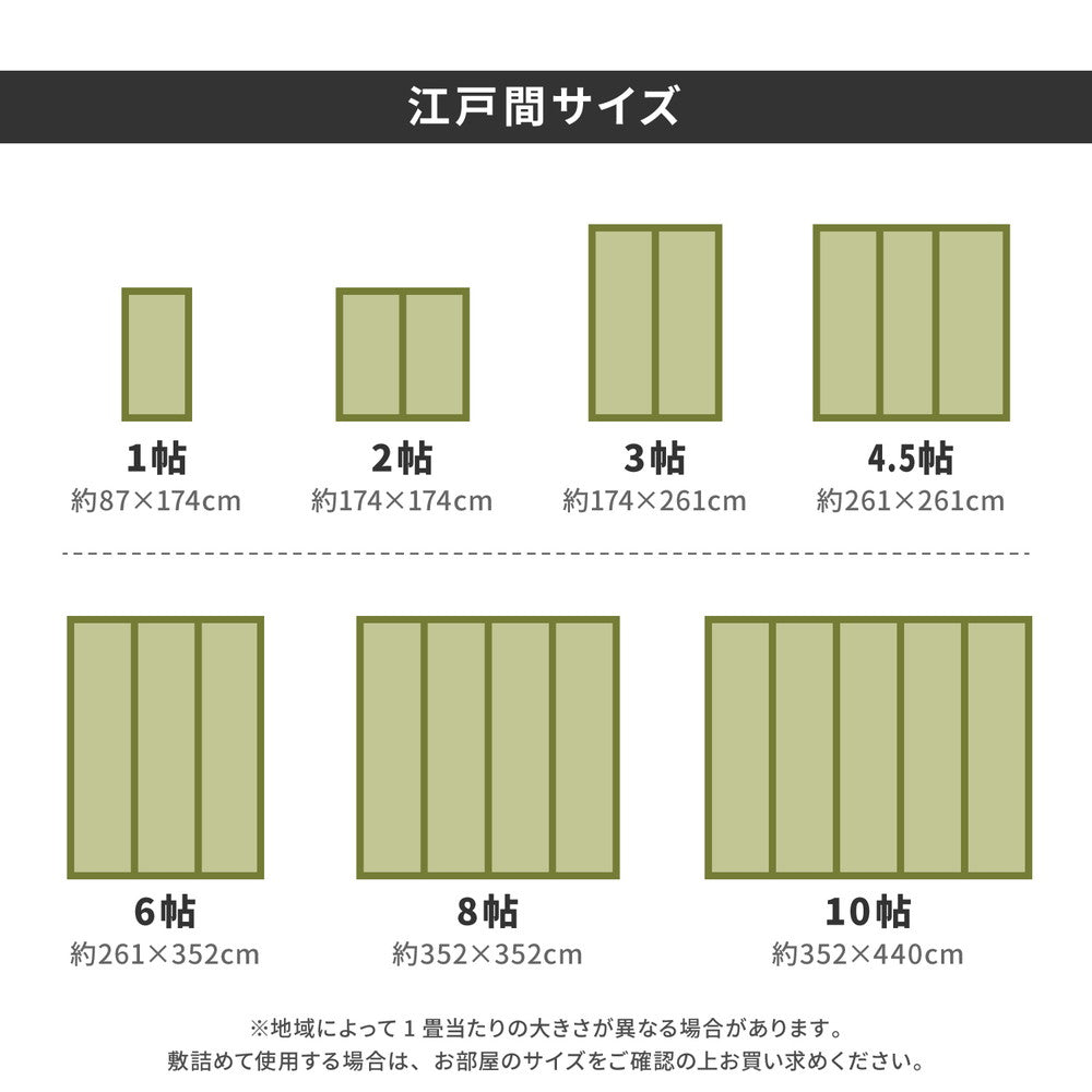 い草上敷き 柳川（やながわ）江戸間サイズ