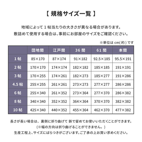 い草上敷き 備前（びぜん）団地間サイズ