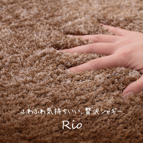 ふわふわシャギーマット 玄関やお部屋のアクセントマット リオ