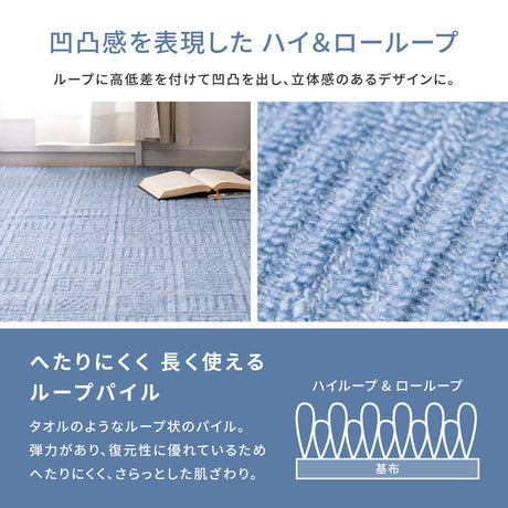 大きめサイズのカーペット 軽量で持ち運び簡単 江戸間1～10畳