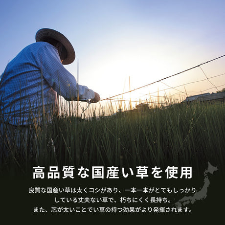 上質な国産い草のみを使用したい草ラグ 右京 裏貼り加工