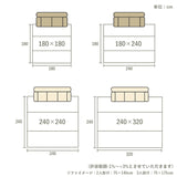 シンプルなボーダー柄のい草ラグ