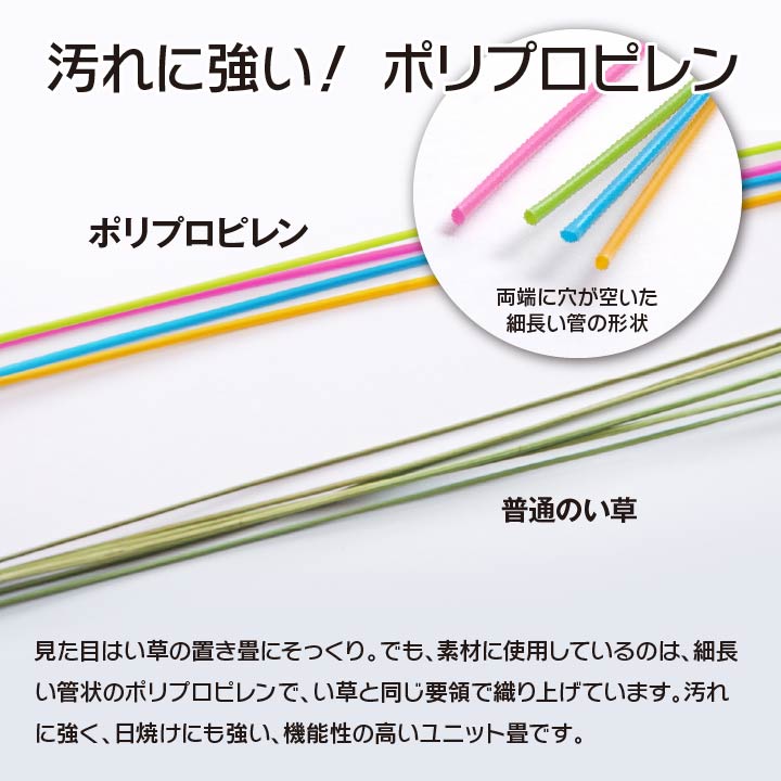 水拭きできるのでペットのいるご家庭にぴったりな置き畳 スカッシュ 約82×82cm