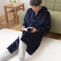 プレミアムマイクロファイバー着る毛布 フード付 (ルームウェア) Lサイズ