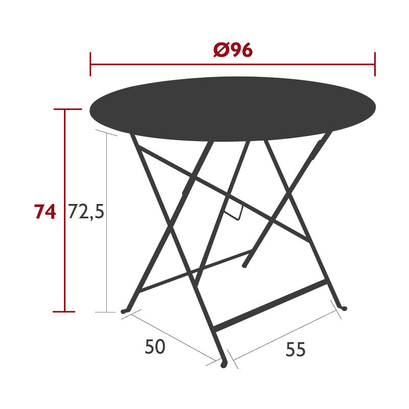 Fermob Bistro Round Table Large - フェルモブ ビストロ ラウンドテーブル 円形 φ96cm