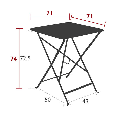 Fermob Bistro Table Large - フェルモブ ビストロ スクエアテーブル 正方形 71×71cm  ガーデンテーブル
